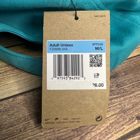 Nike Unisex Club Performace Adjustable Hat NWT Size M/L (Blue) FZ5698-345 - Picture 8 of 11